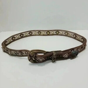 Sand Castle Womens Bronze Gold Belt Brass Metal Mesh Belt 38 Inch Vintage